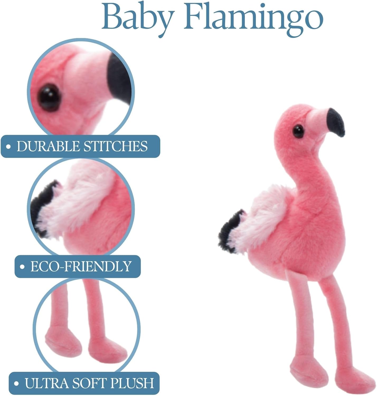 The Petting Zoo Flamingo Plushie 6 Inches 1