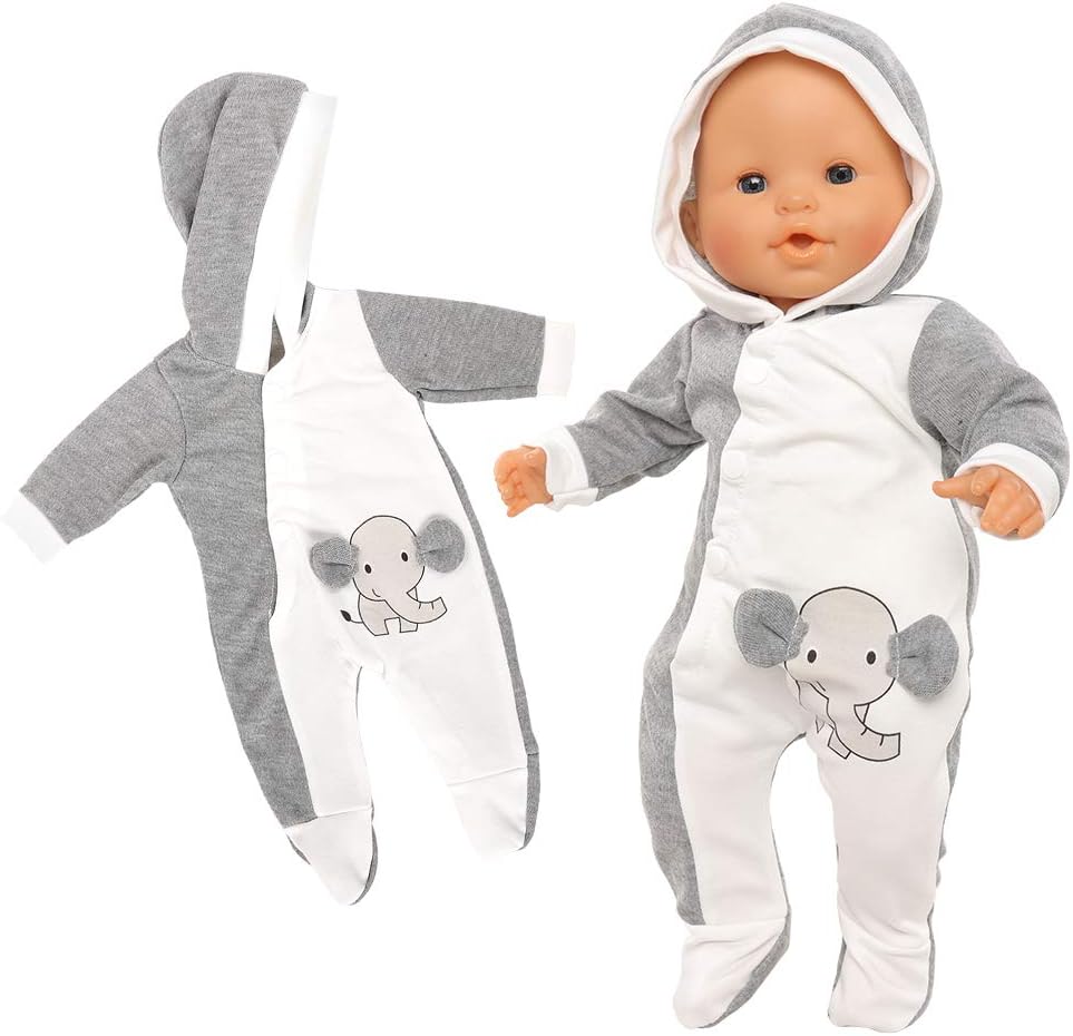 Cute Elephant Baby Doll Outfit with Hat and Socks