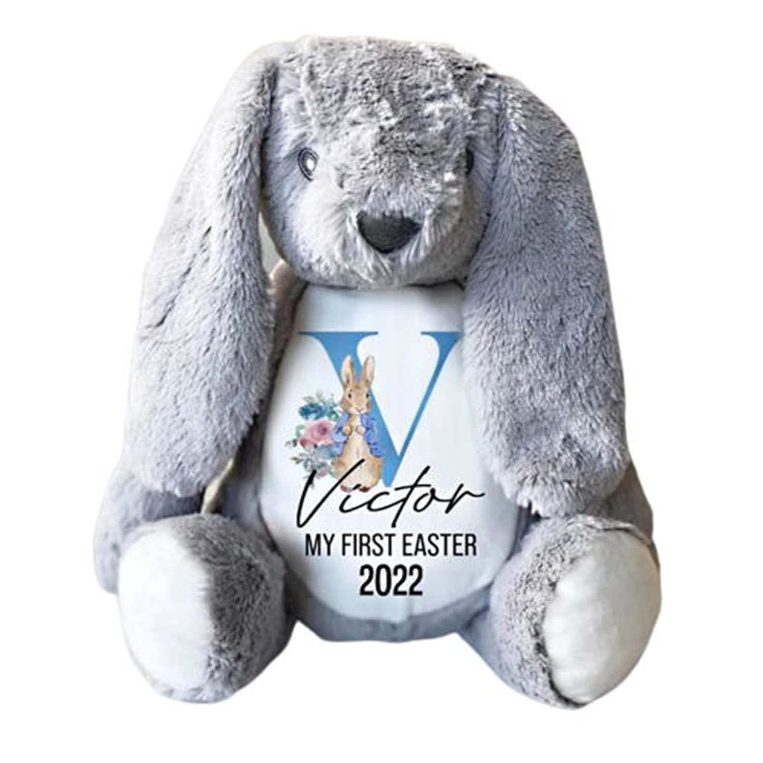 Personalized Bunny Rabbit Plush Toy with Name Customized Easter Gift