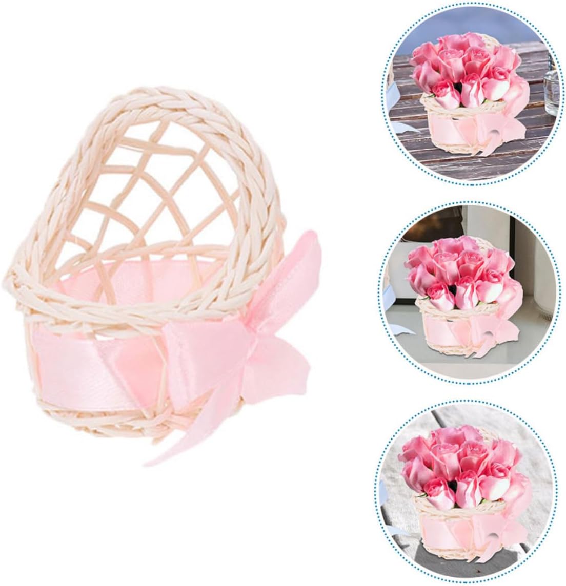 Mini Woven Basket Set for Dollhouse Dcor