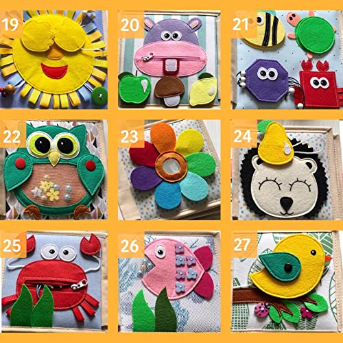 Quiet Baby Felt Book with Numbers Shapes Colors