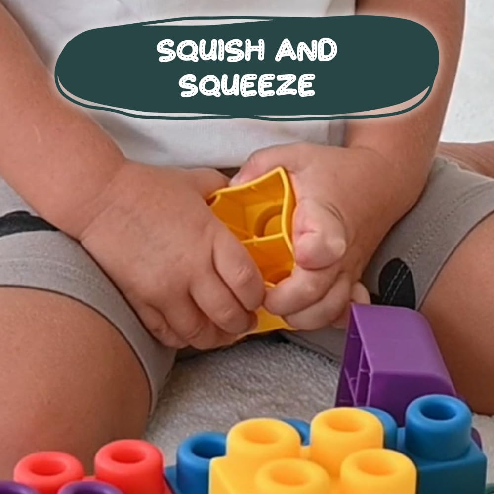WaBee Baby Big Soft Toddler Blocks 40-Piece Set