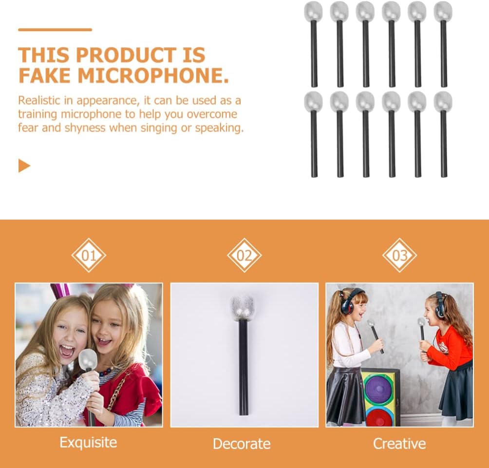 Gadpiparty 12-Piece Mic Costume Prop for Parties and Performances