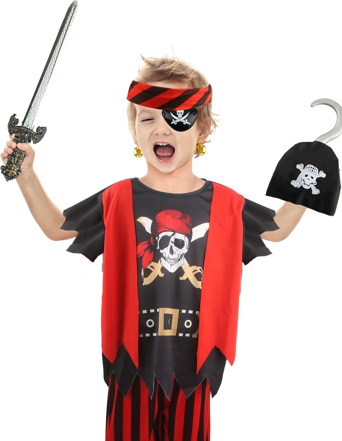 Kids Pirate Costume Set for Halloween Play