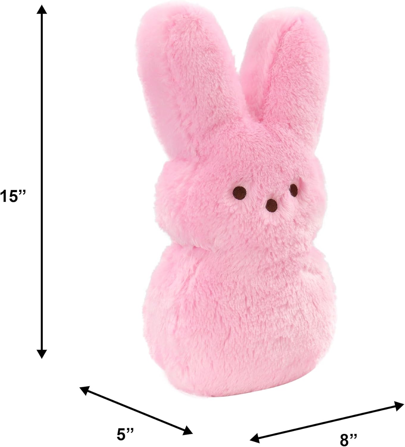Animal Adventure Shaggy Bunny Peeps 15 Plush Pink