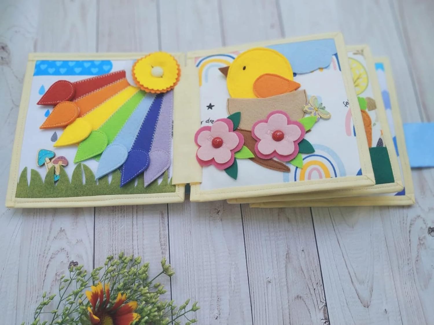 Fox Quiet Baby Book with Felt Animals Finger Puppets