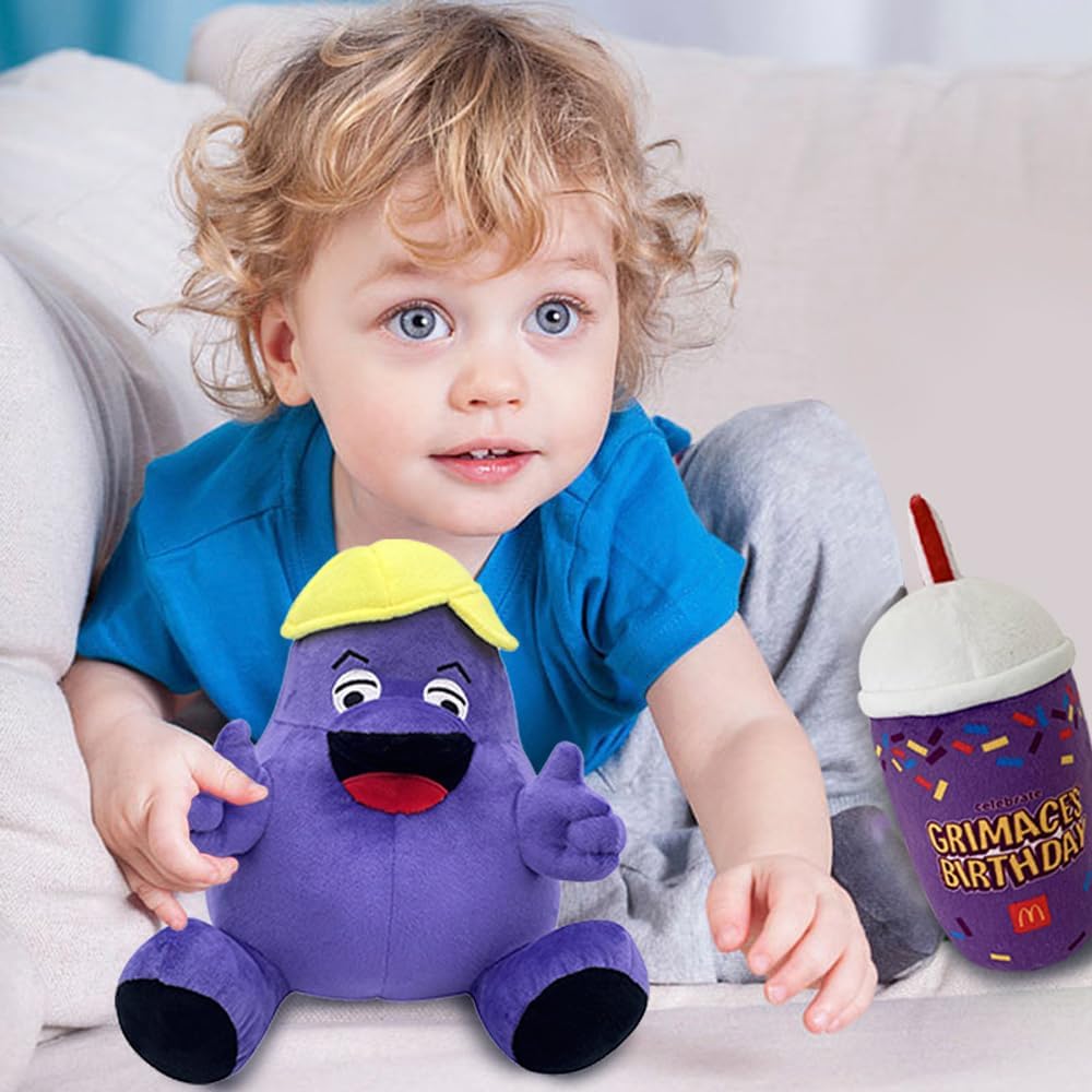 VAOUX Grimace Plush Toy - Shake Yellow Hat Stuffed Animal 1