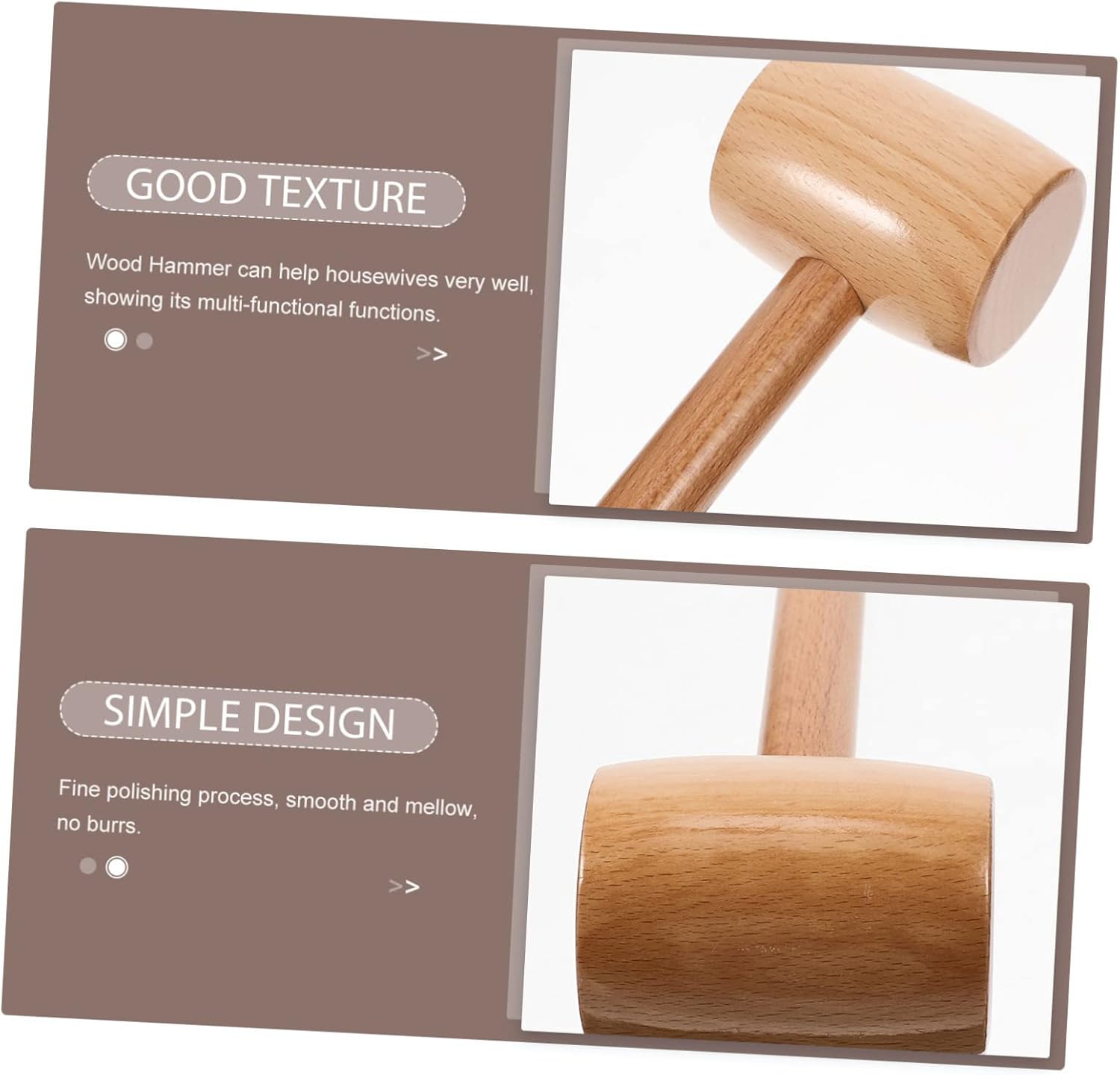 VICASKY Mini Wooden Hammer for Baby and Toddler Play