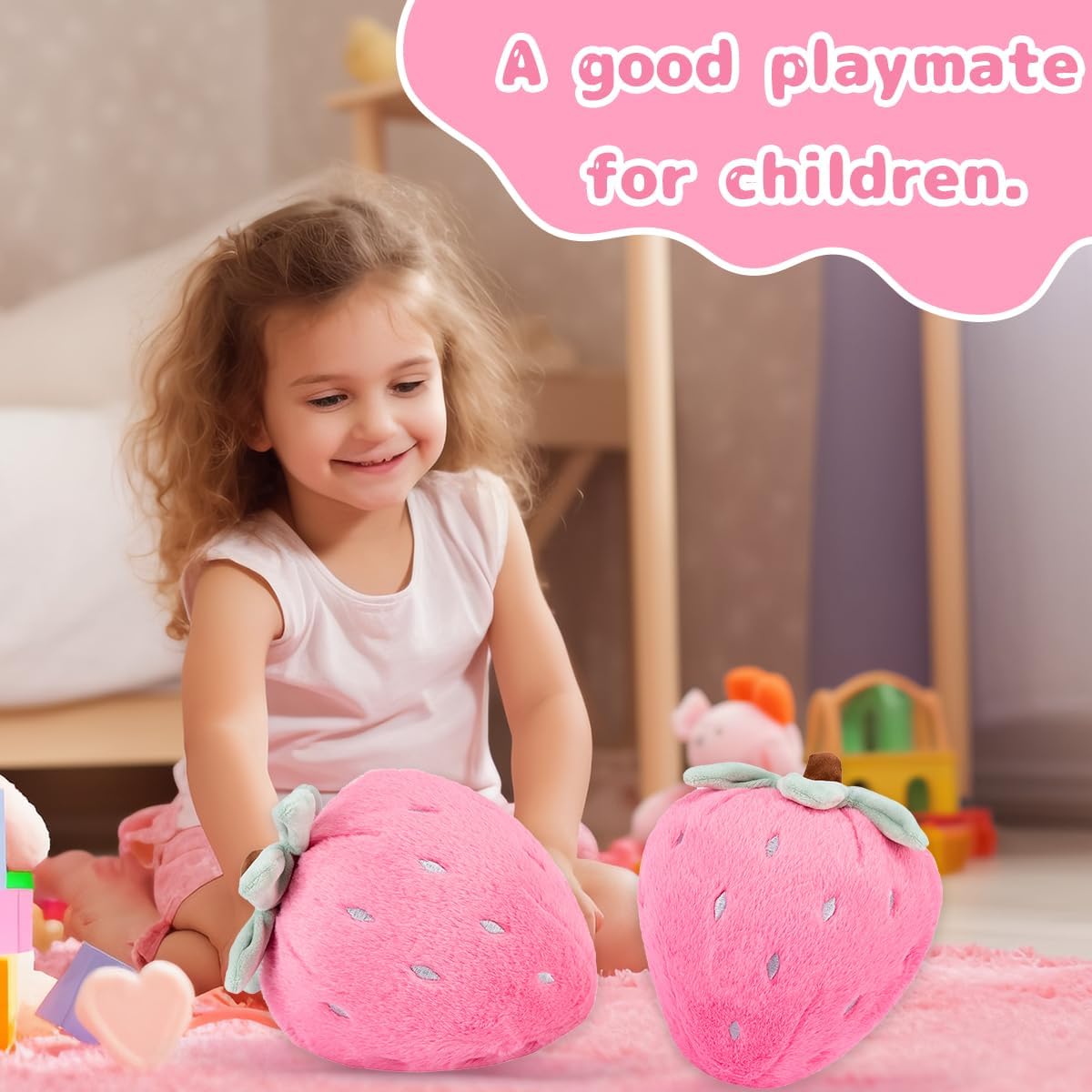 Yaafency Cute Fruit Strawberry Plush Toy