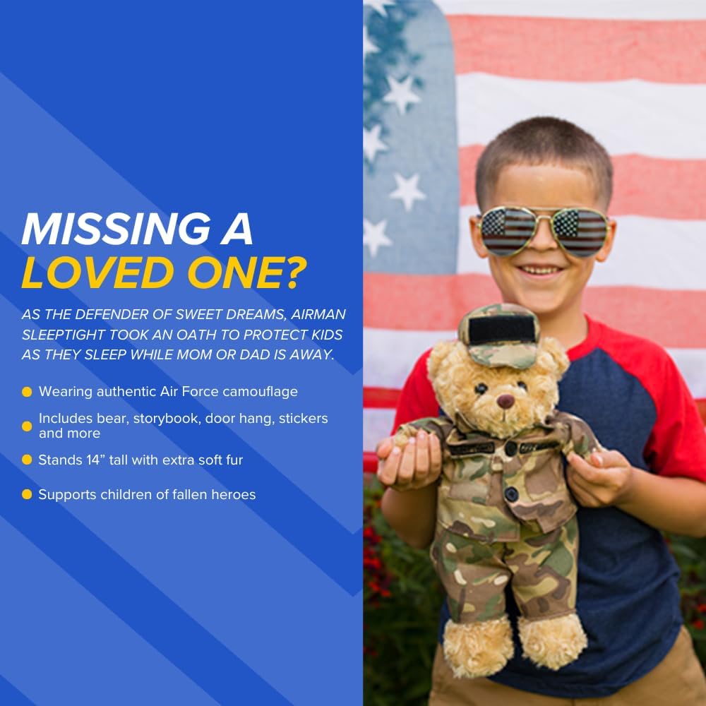 ZZZ Bears Airman Sleeptight Teddy Bear with Storybook