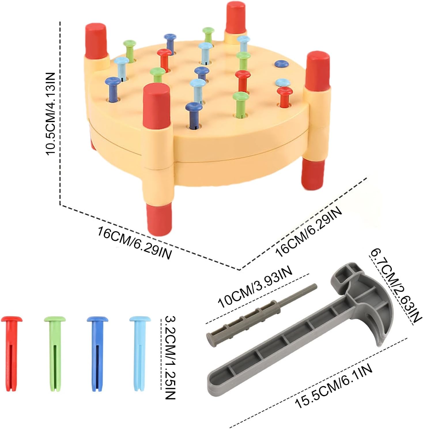 Vansza Hammer Toy for Toddlers Durable ABS Material Safe and Odorless