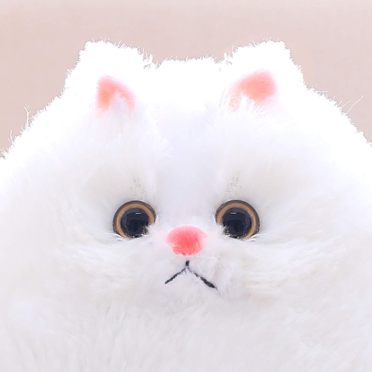 Winsterch White Plush Cat Stuffed Animal 10 Inches
