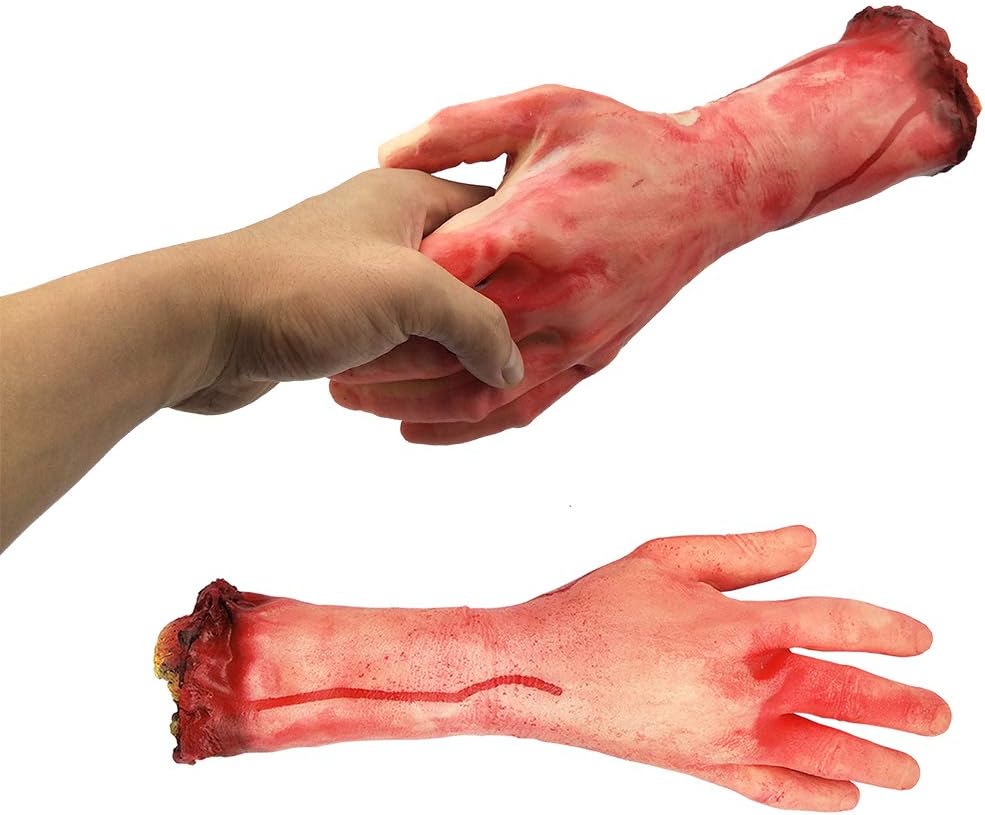 XONOR Fake Bloody Hands for Halloween Decor