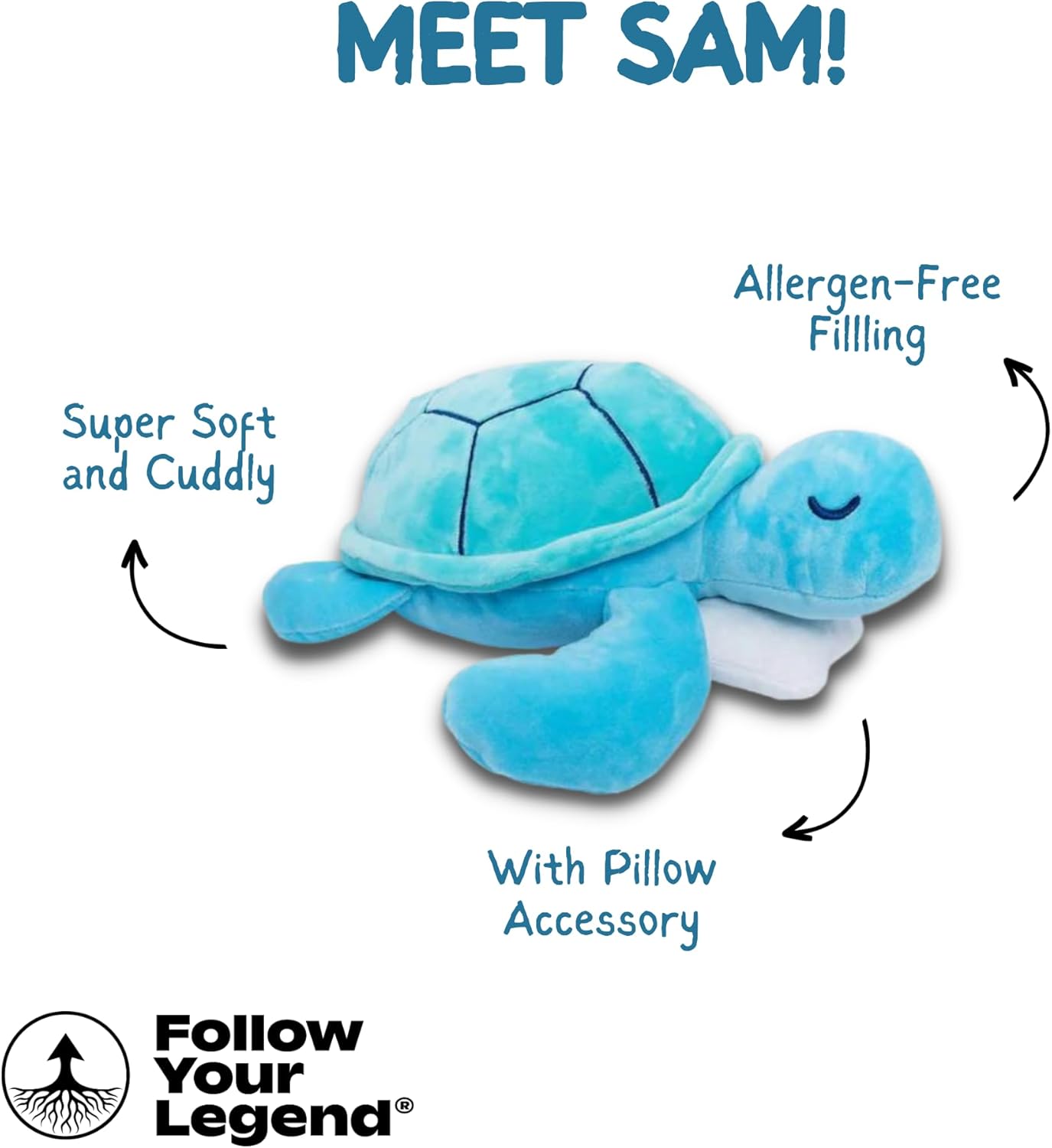Sam The Sea Turtle Plush with Pillow - 10 Adopt Me Plush