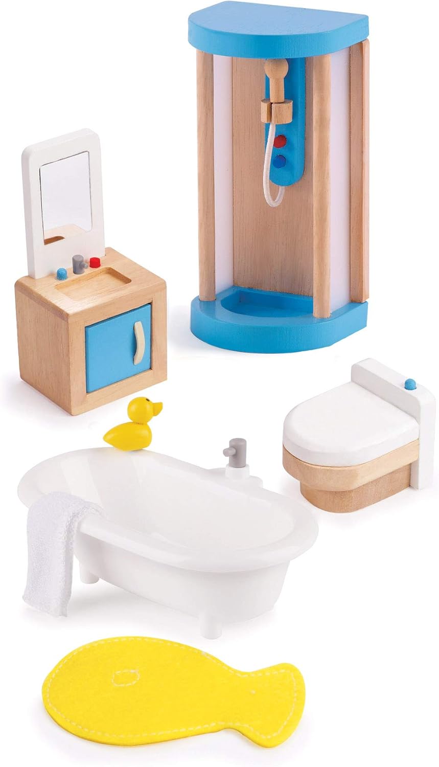 Hape Wooden Family Bathroom Set for Kids 1