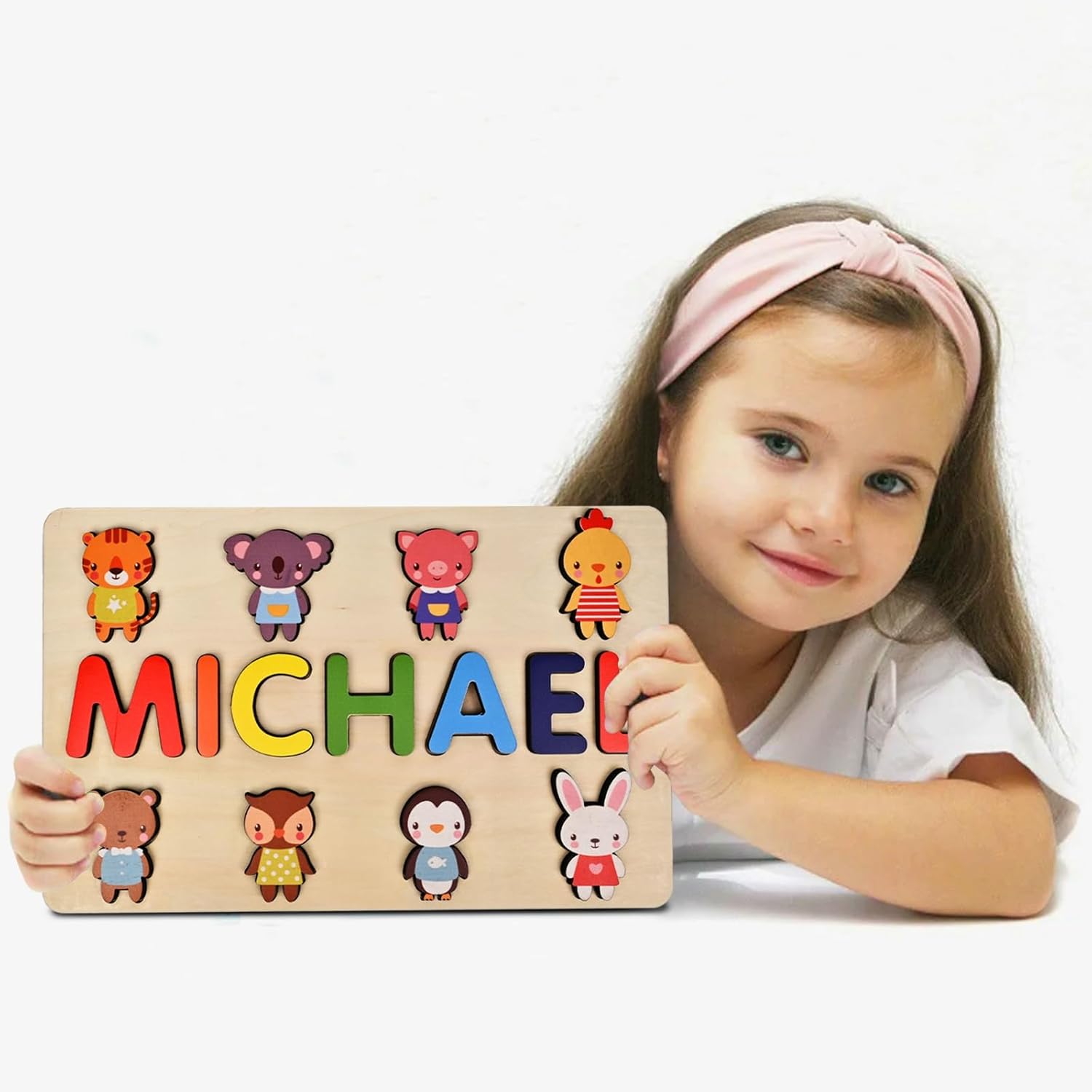 Personalized Wooden Name Puzzles for Kids 1