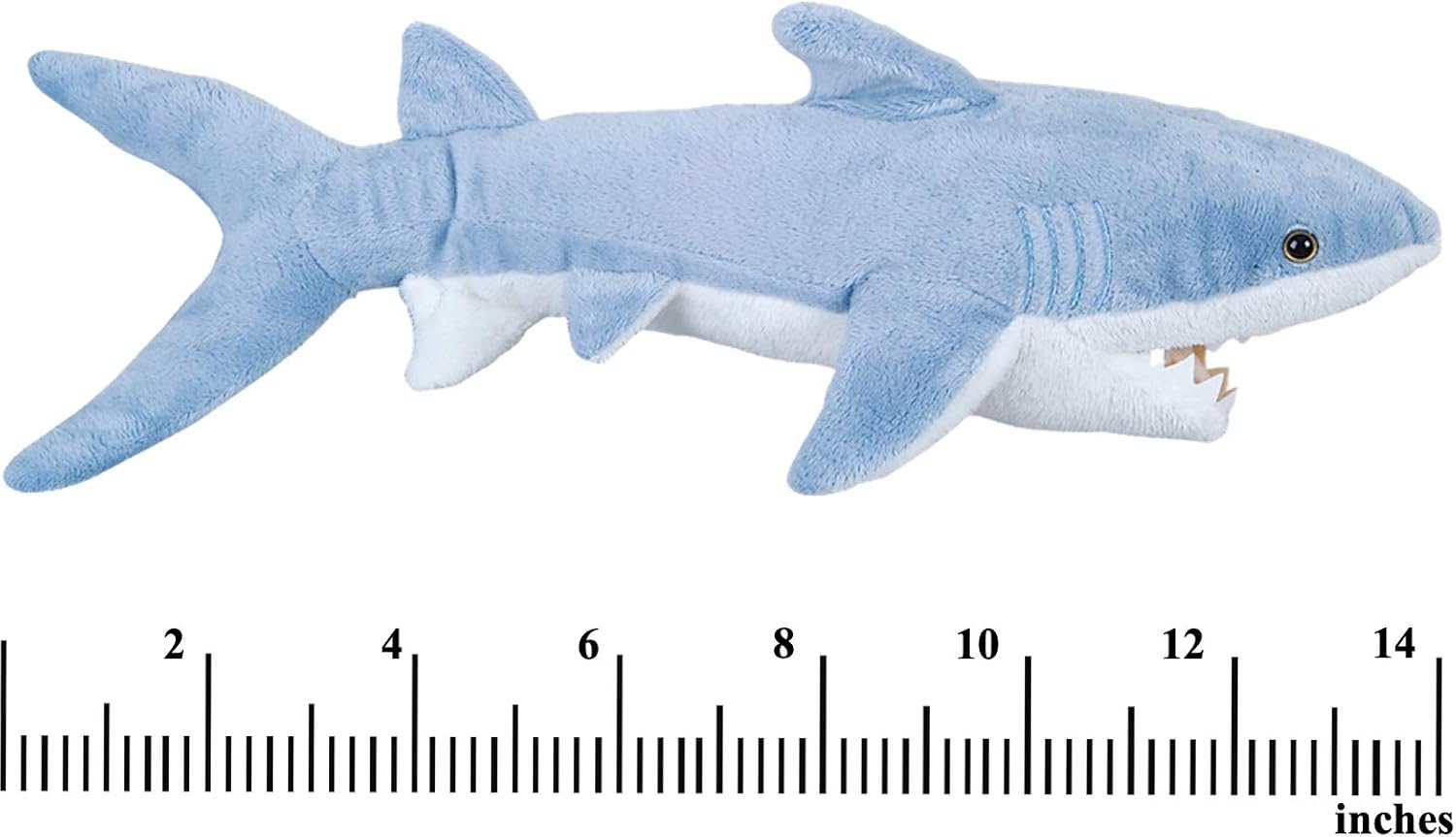 Bedwina Stuffed Animal Sharks - Pack of 2 14 Mako 13 Hammerhead Plush Toys