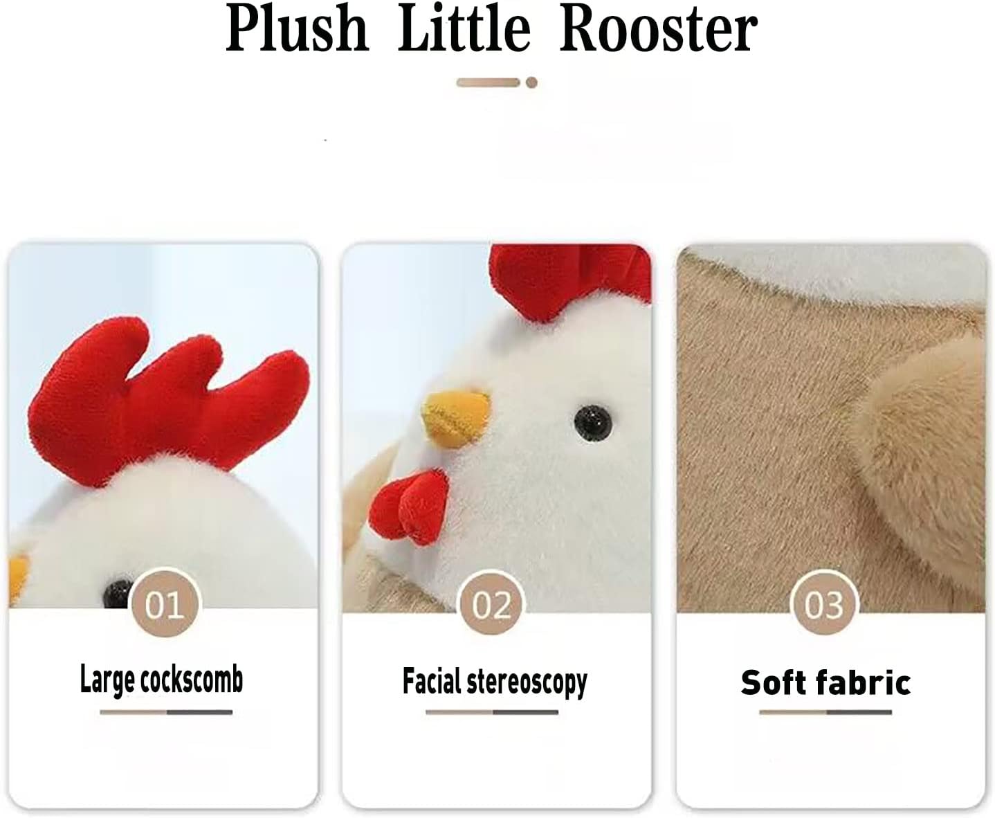 YUKOUQIAN 8 Inch Chicken Plush Stuffed Animal Toy