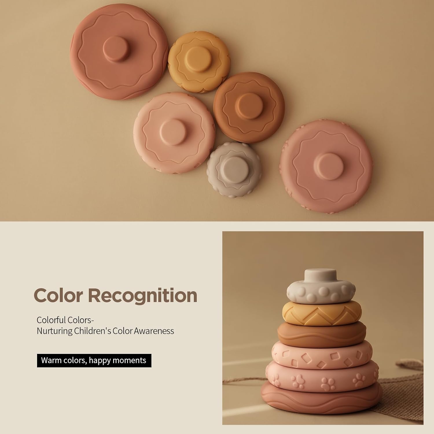 Nueplay 7 Pcs Stacking Nesting Baby Toy Set