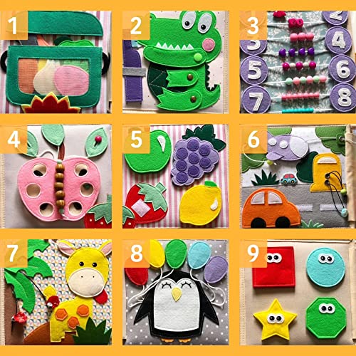Quiet Baby Book with Fruits Vegetables Numbers Shapes