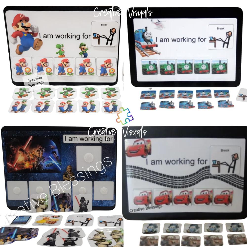 Creative Blessings Token Reward Board for Autism and ADHD