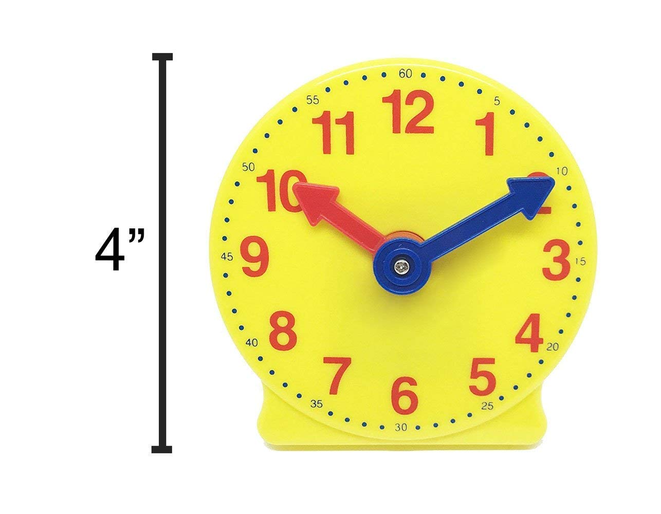 Hand2Mind Plastic Mini Geared Clock - Learning Time Tool for Kids 1