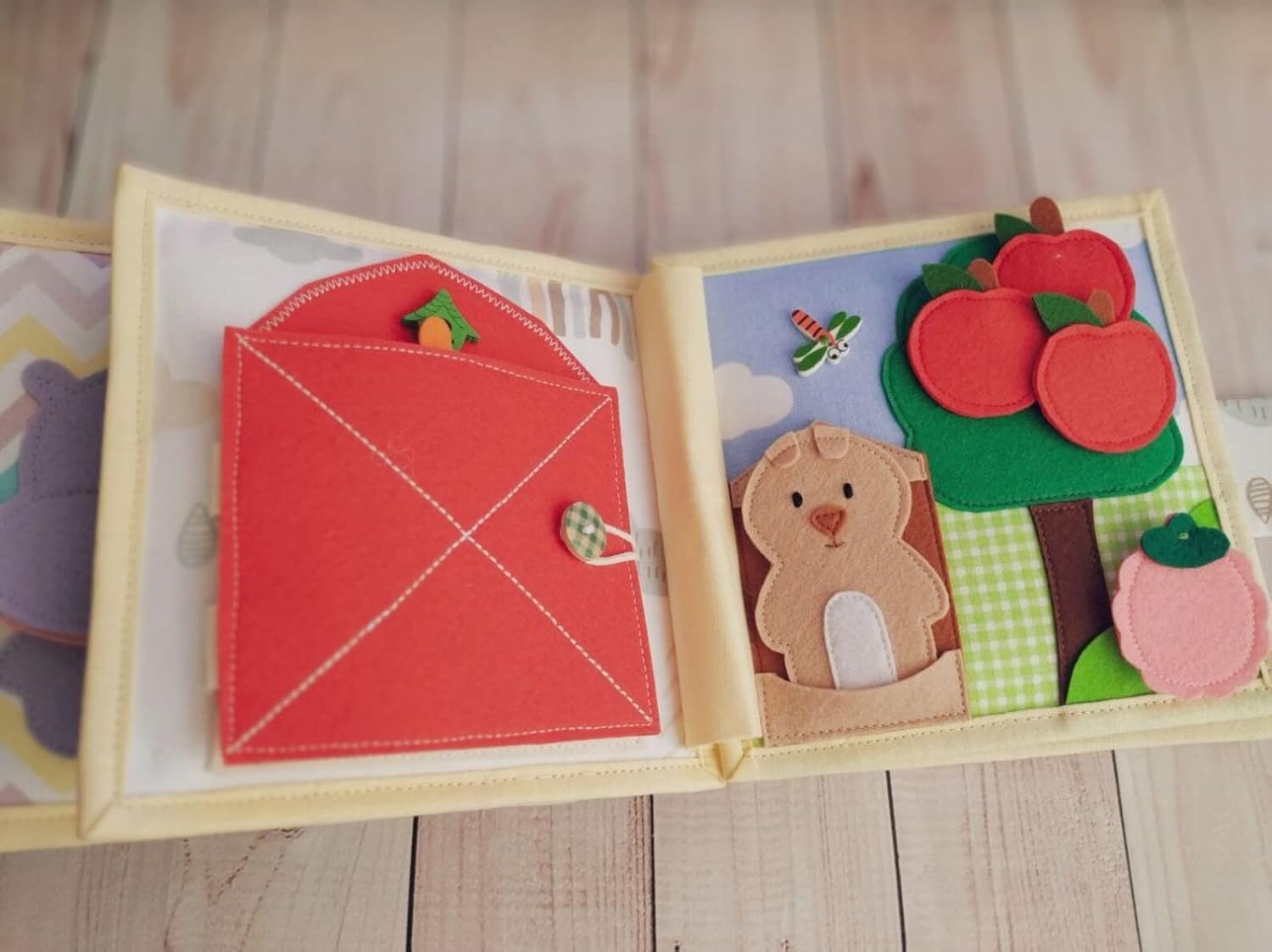Fox Quiet Baby Book with Felt Animals Finger Puppets