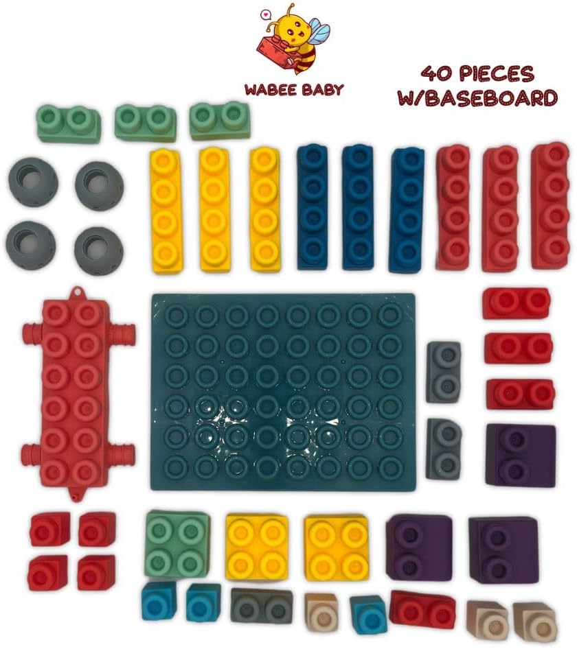 WaBee Baby Big Soft Toddler Blocks 40-Piece Set