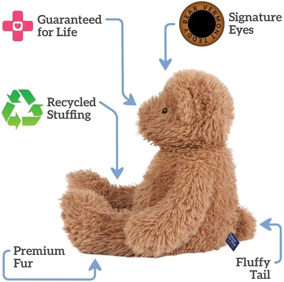 Vermont Teddy Bear 18 Inch Almond Brown Plush Stuffed Animal