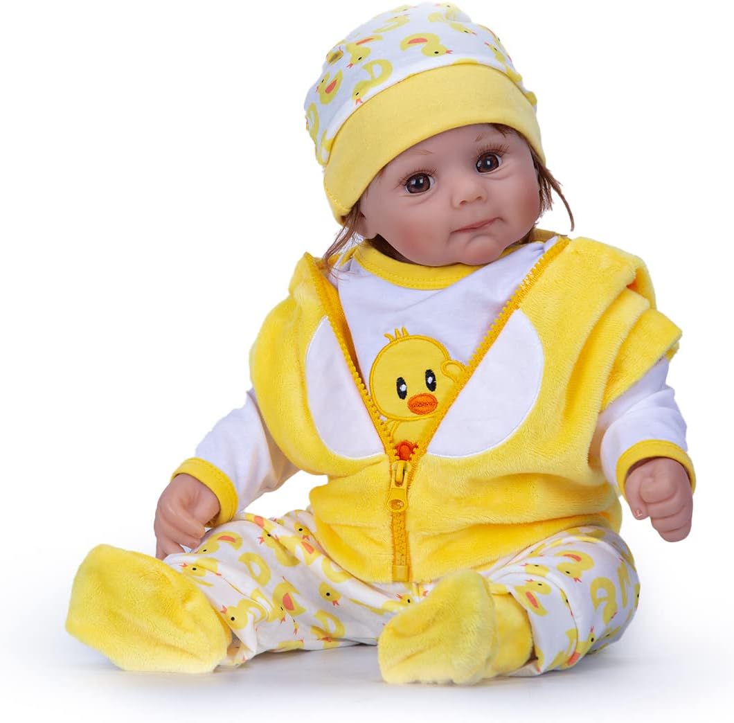 MAIHAO Reborn Baby Doll Clothes 5pcs Set Yellow Duck