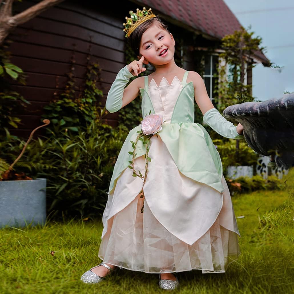 Yosbabe Girls Princess Tiana Costume Accessories Set