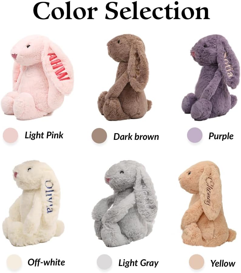 Personalized Baby Bunny Plush Toy with Name