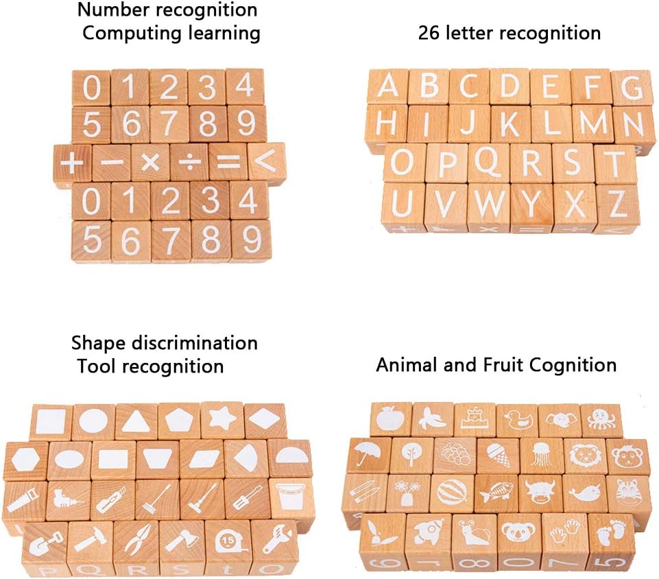 ANWoRLeT Wooden Alphabet Blocks for Kids