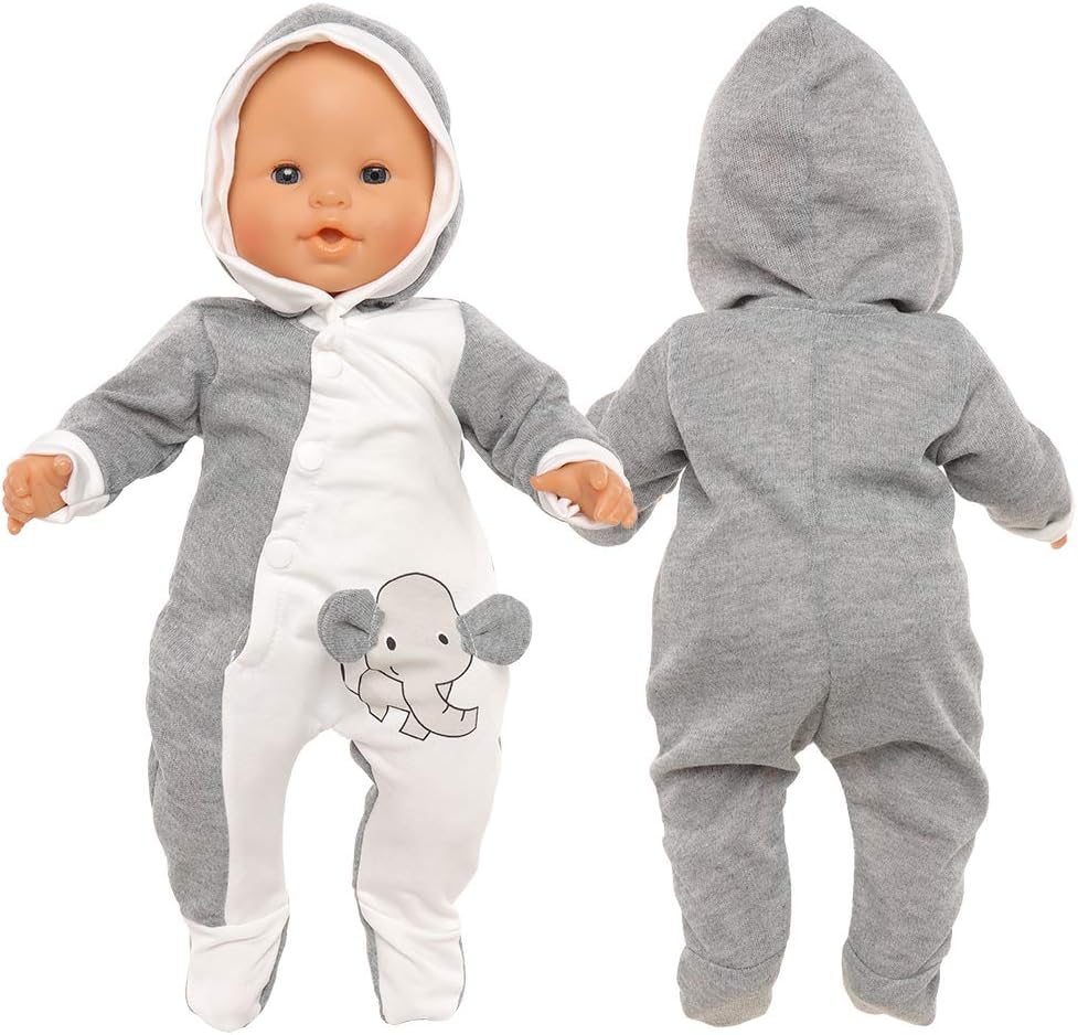 Cute Elephant Baby Doll Outfit with Hat and Socks
