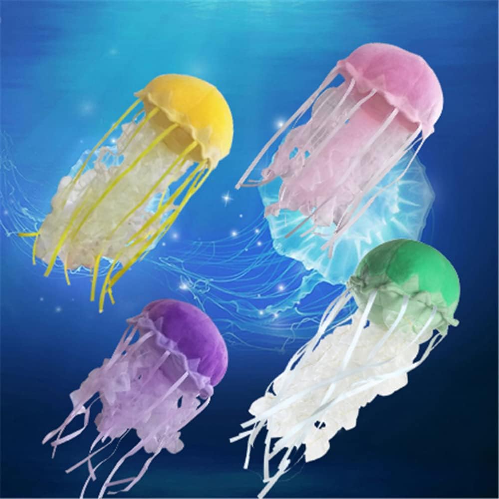 JIANEEXSQ Blue Jellyfish Plush Toy for Kids Room Decor