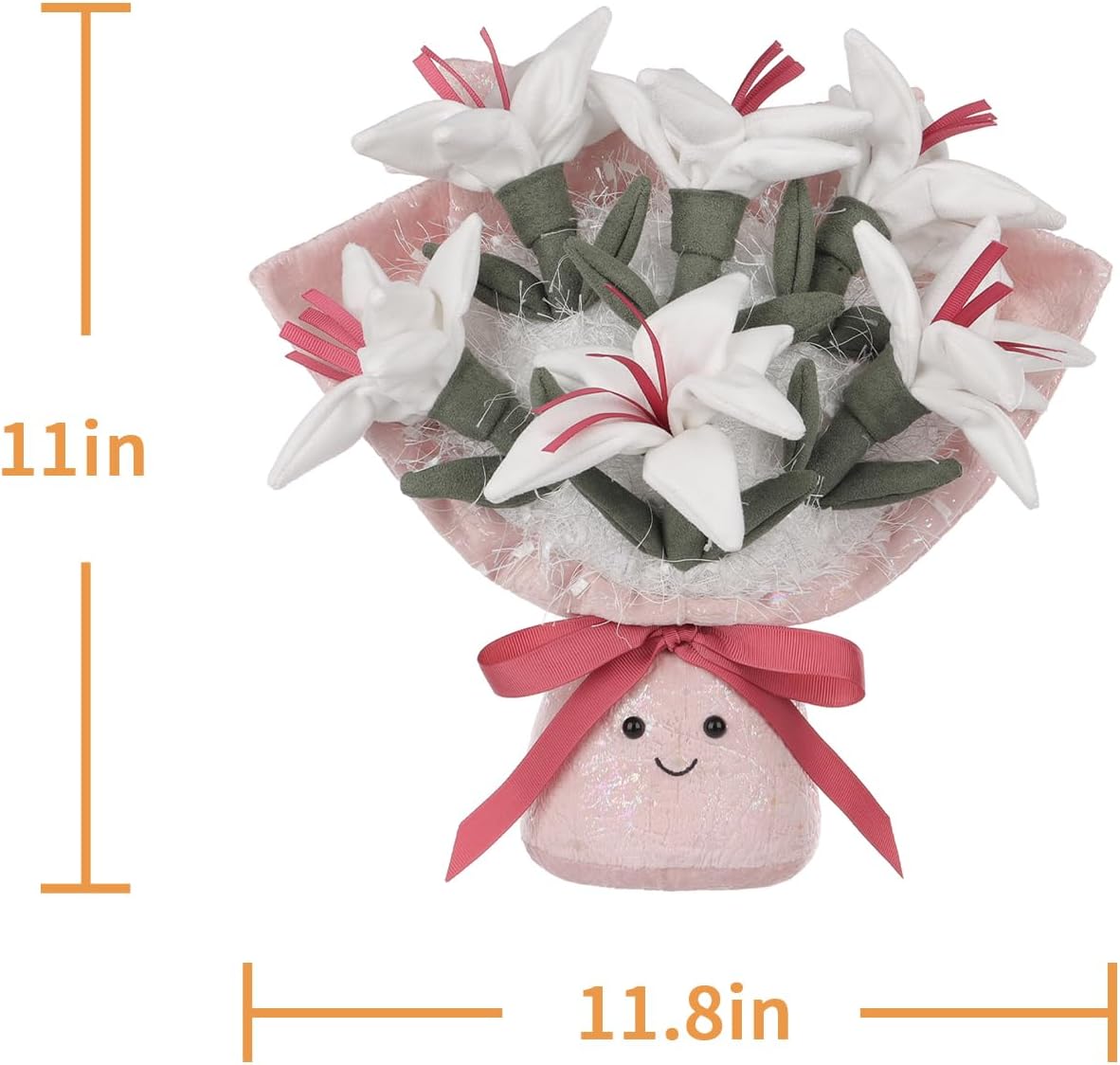 Apricot Lamb Lily Bouquet Stuffed Animal for Kids
