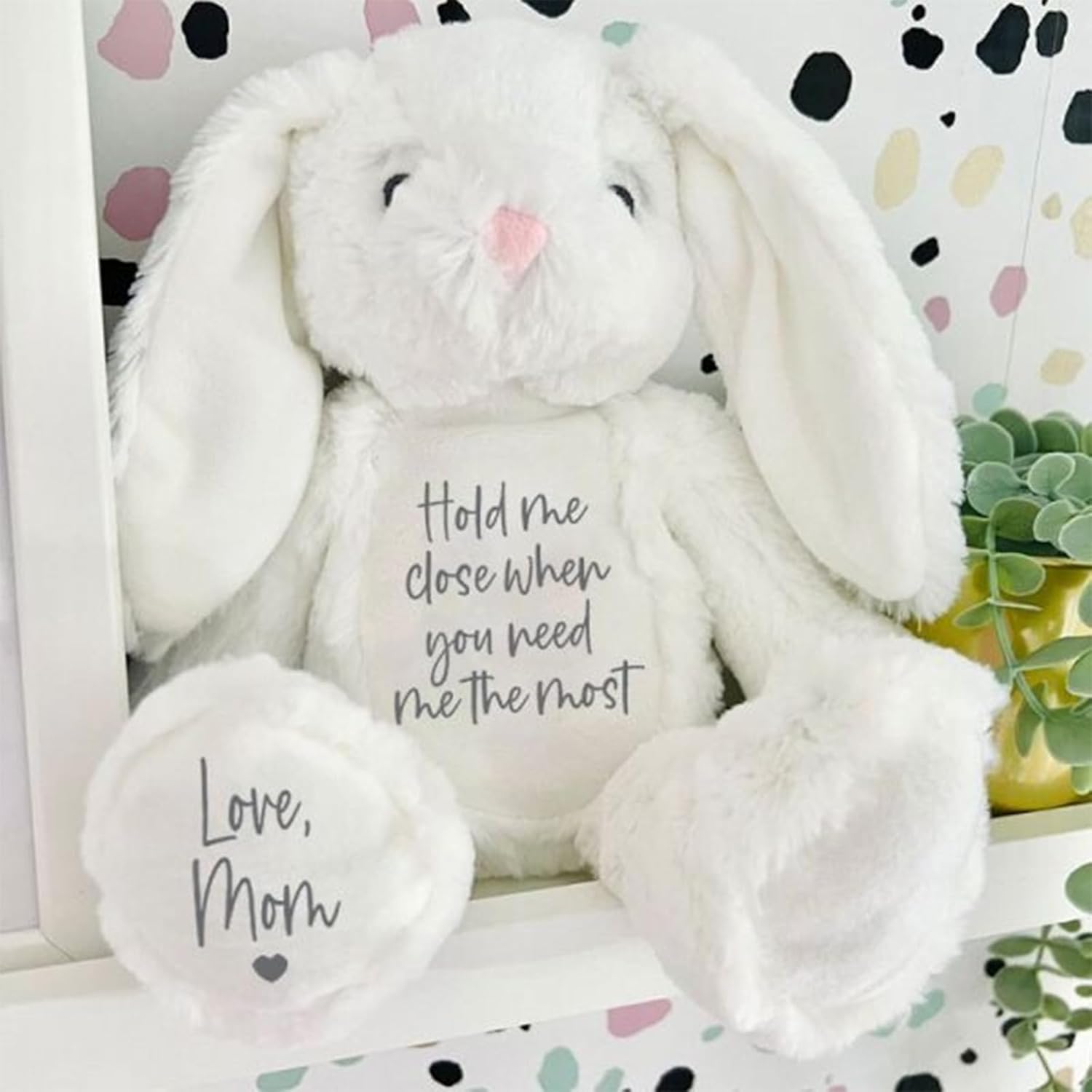 Personalized Plush Bunny Keepsake Gift for Newborns and Kids