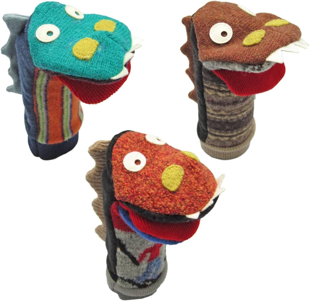 Cate Levi Dinosaur Hand Puppet - Premium Reclaimed Wool