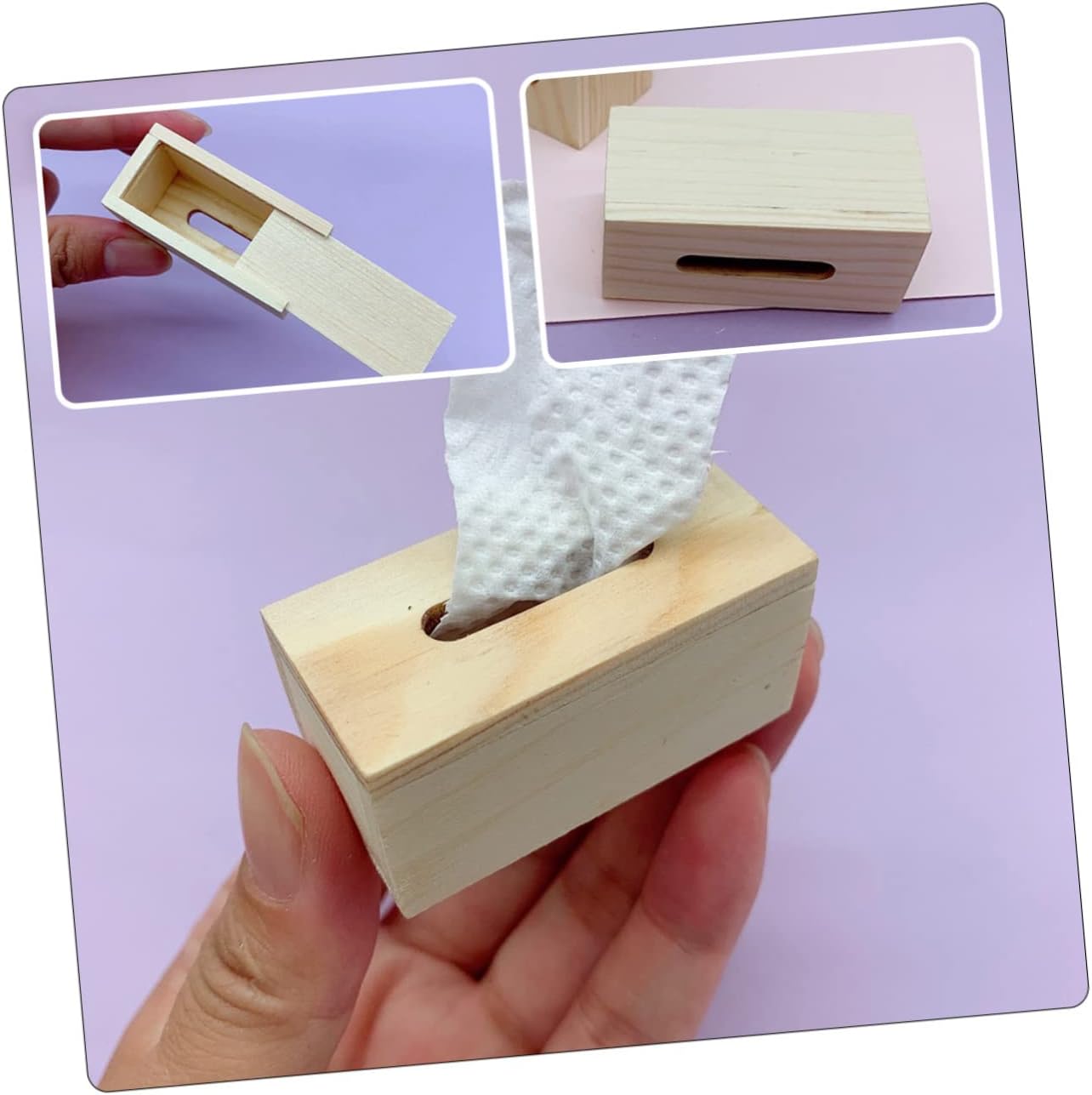 HONMEET Miniature Supply Dollhouse Decor Crinkle Paper Box