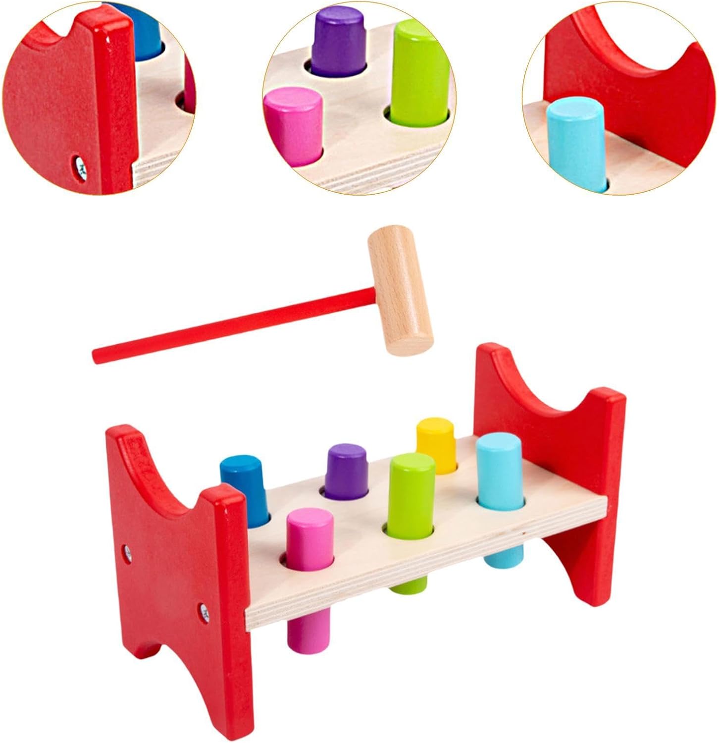 DYNWAVE Wooden Hammering Toy for Toddlers