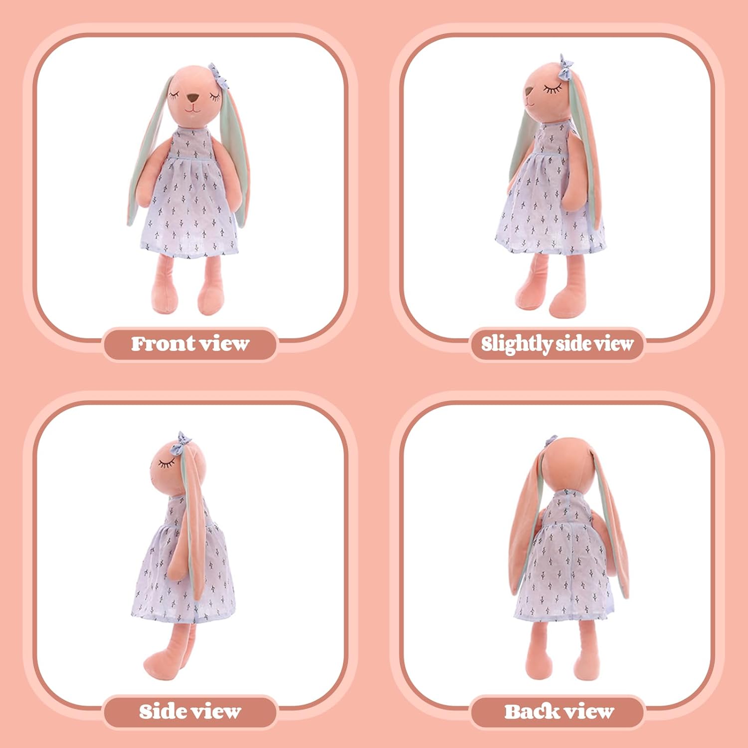 Personalized Blue Bunny Doll with Long Ears