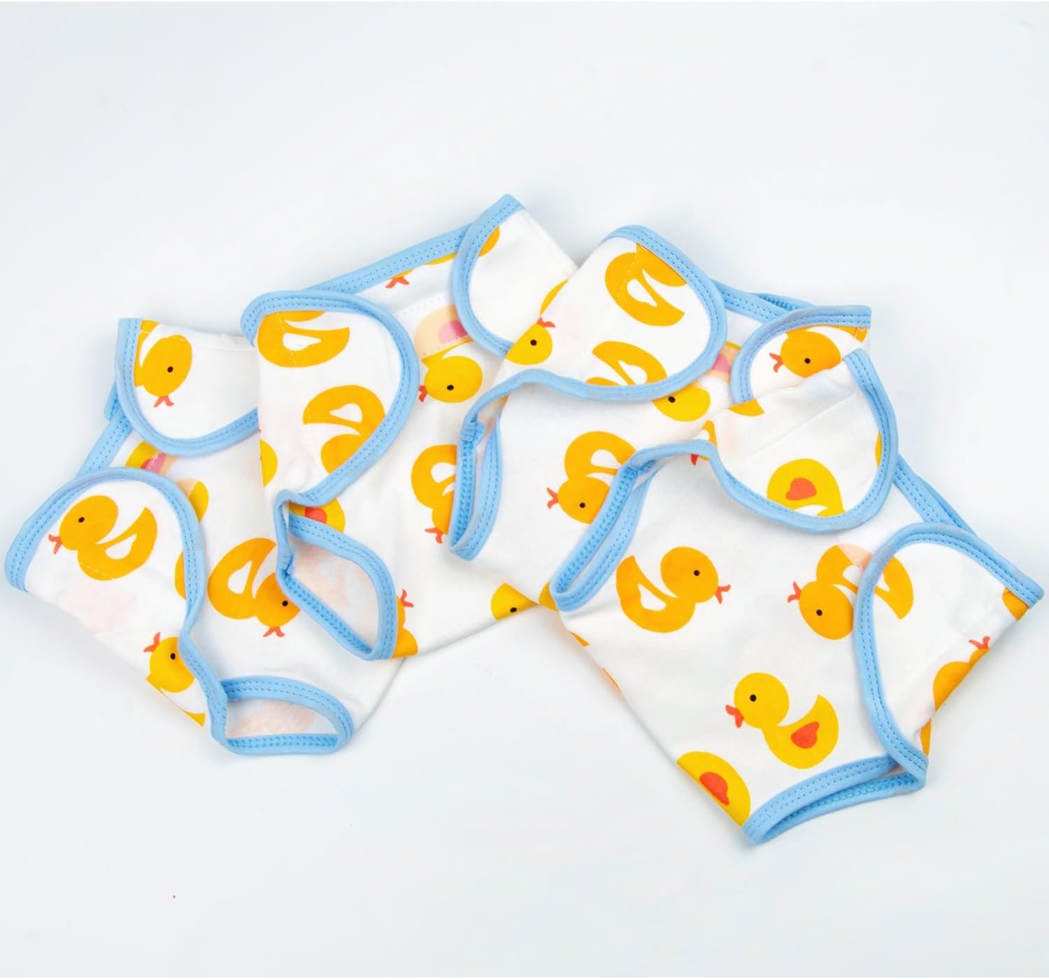 Pedolltree Reborn Baby Doll Diapers 4 PCS Yellow Duck Set