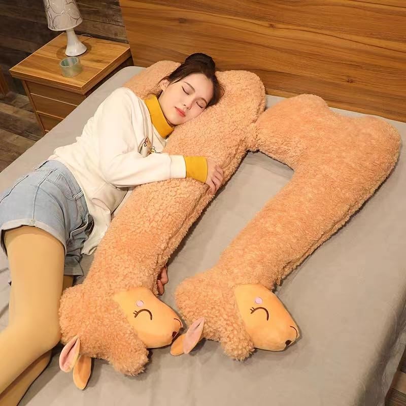 Ryttir 40 Long Fluffy Llama Plush Pillow