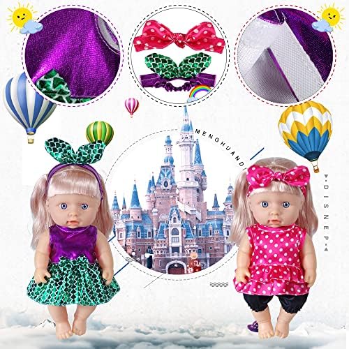WONDOLL 19Pcs Baby Doll Clothes Costumes for 8-10 Inch Girl
