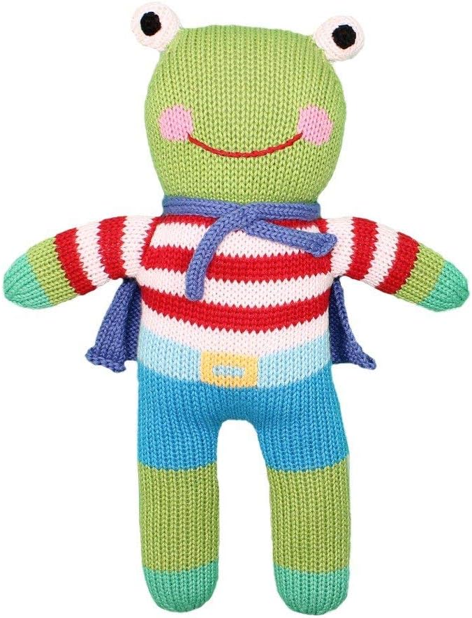 Baby Freddy The Frog Hand-Knit Plush Doll Toy