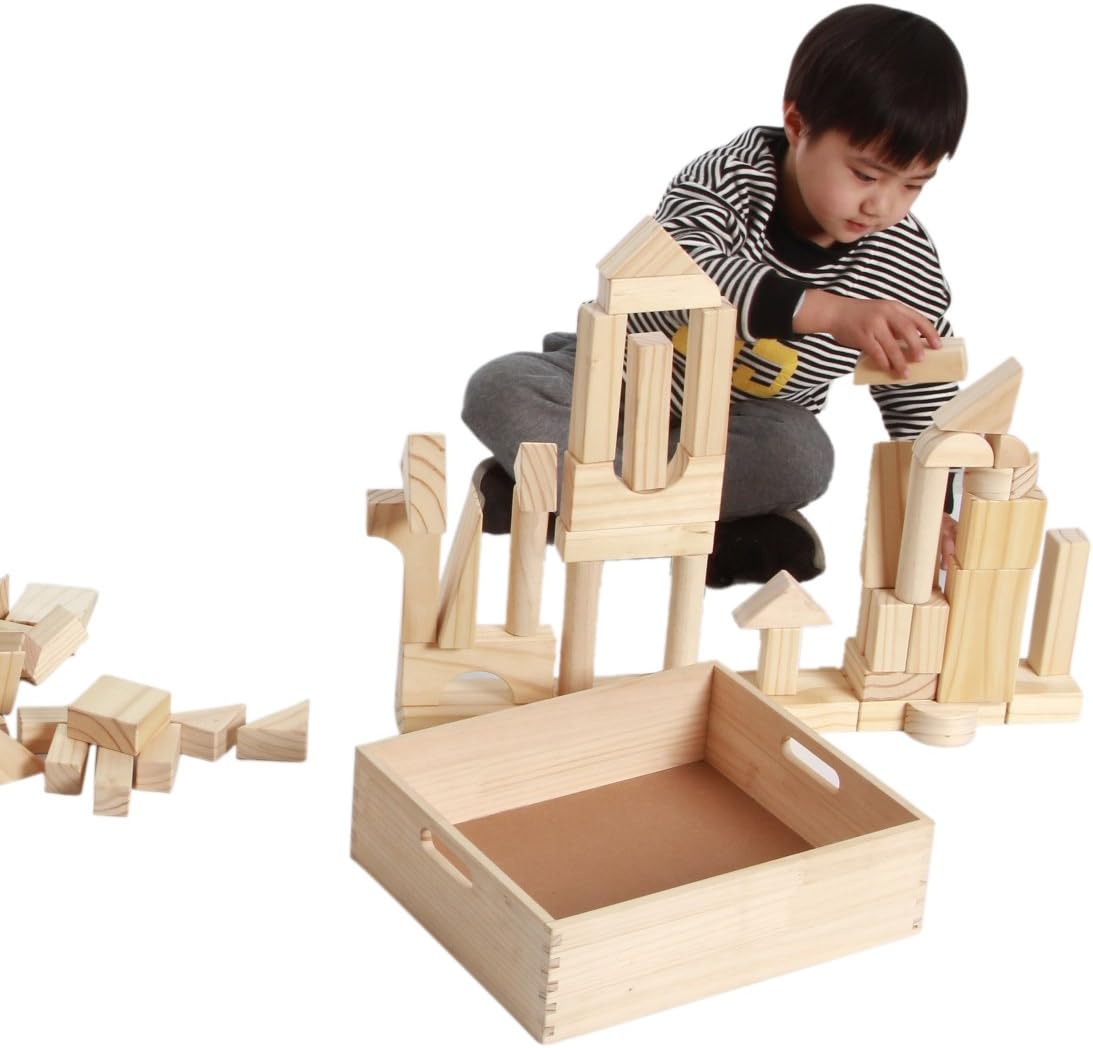 MOD Complete Standard Unit Wood Blocks with Storage Tray 64 Pcs