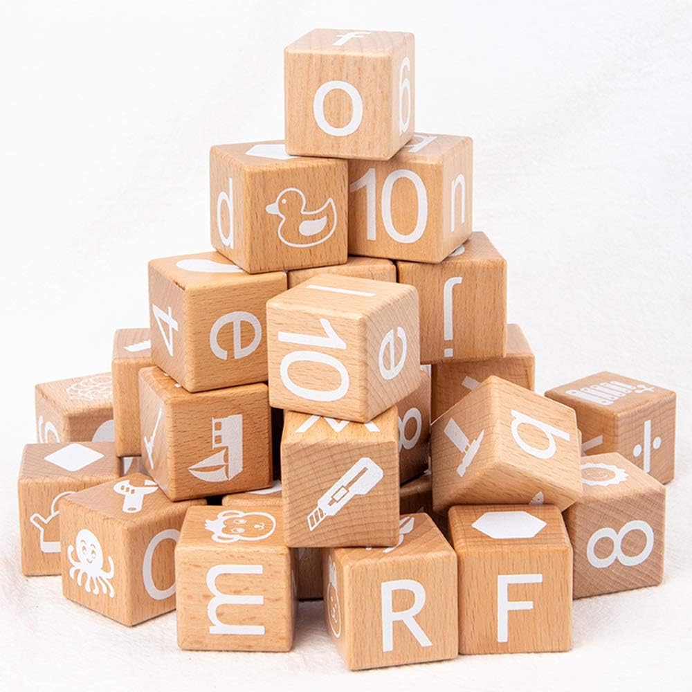 ANWoRLeT Wooden Alphabet Blocks for Kids