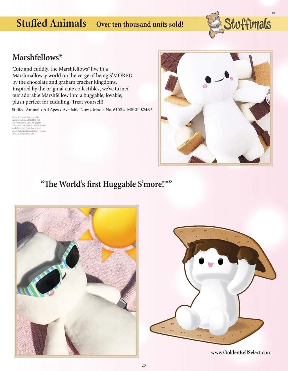 Marshfellows Ultra-Soft Smore Plush Toy for Kids
