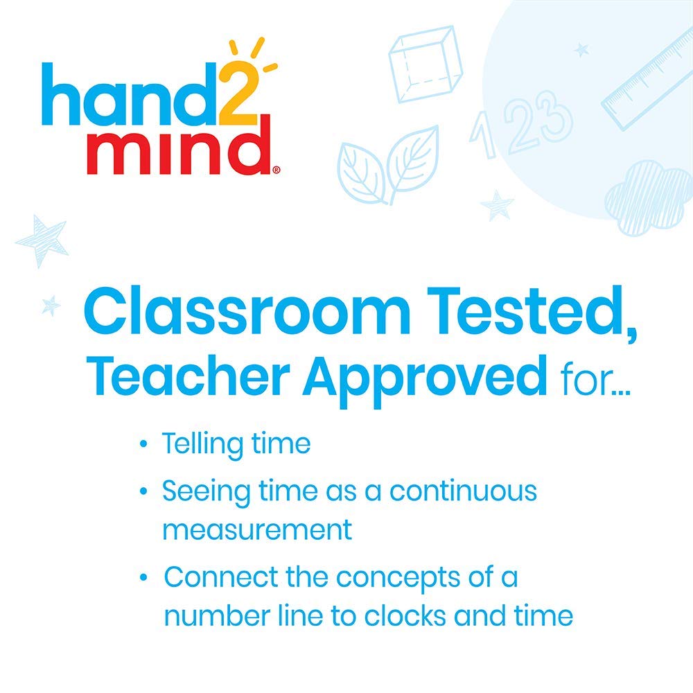 Hand2Mind NumberLine Clock Set of 6