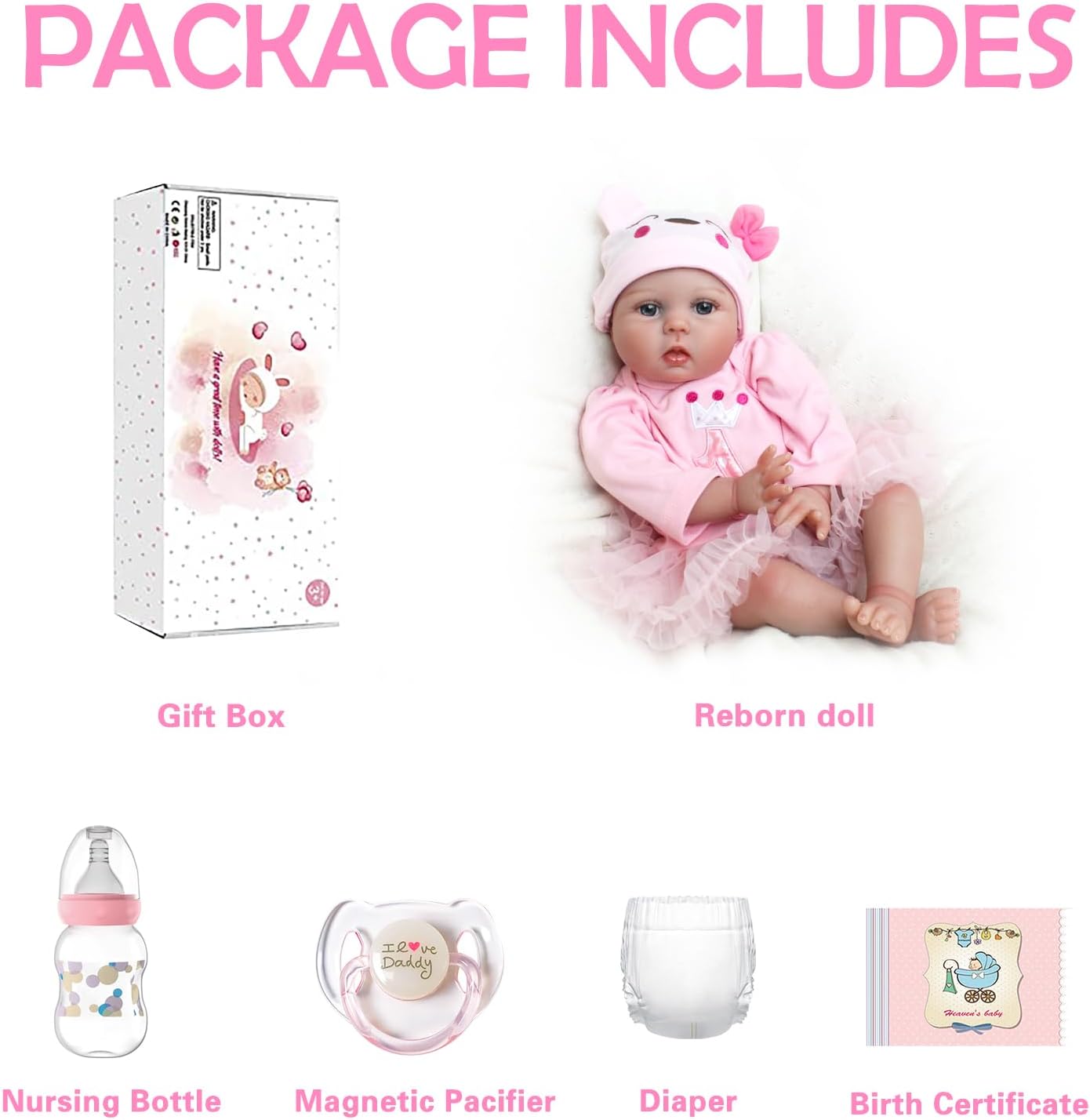 CHAREX Realistic Reborn Baby Doll with Accessories